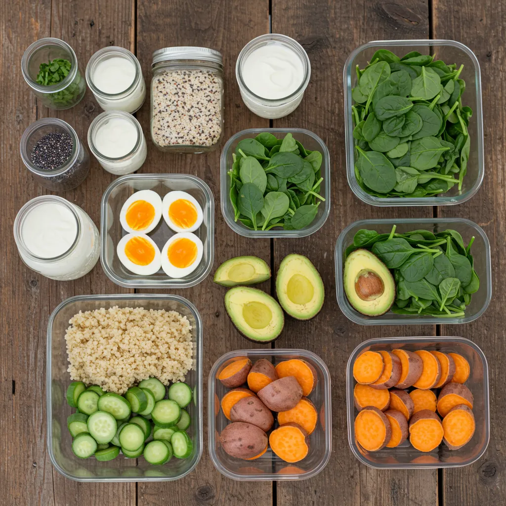 : clean eating beach meal prep picnic scene
