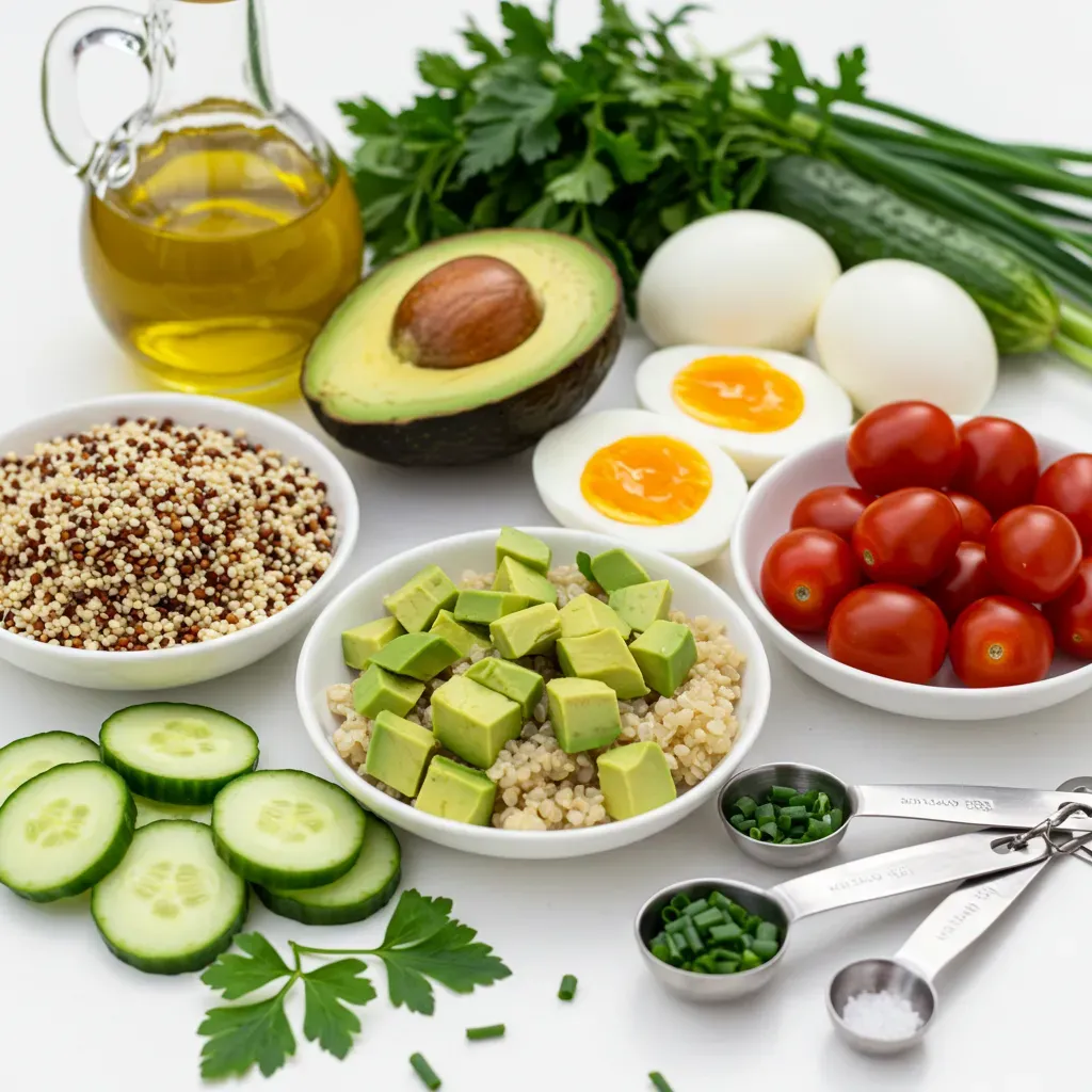 Ingredients healthy summer meal prep. resultat resultat